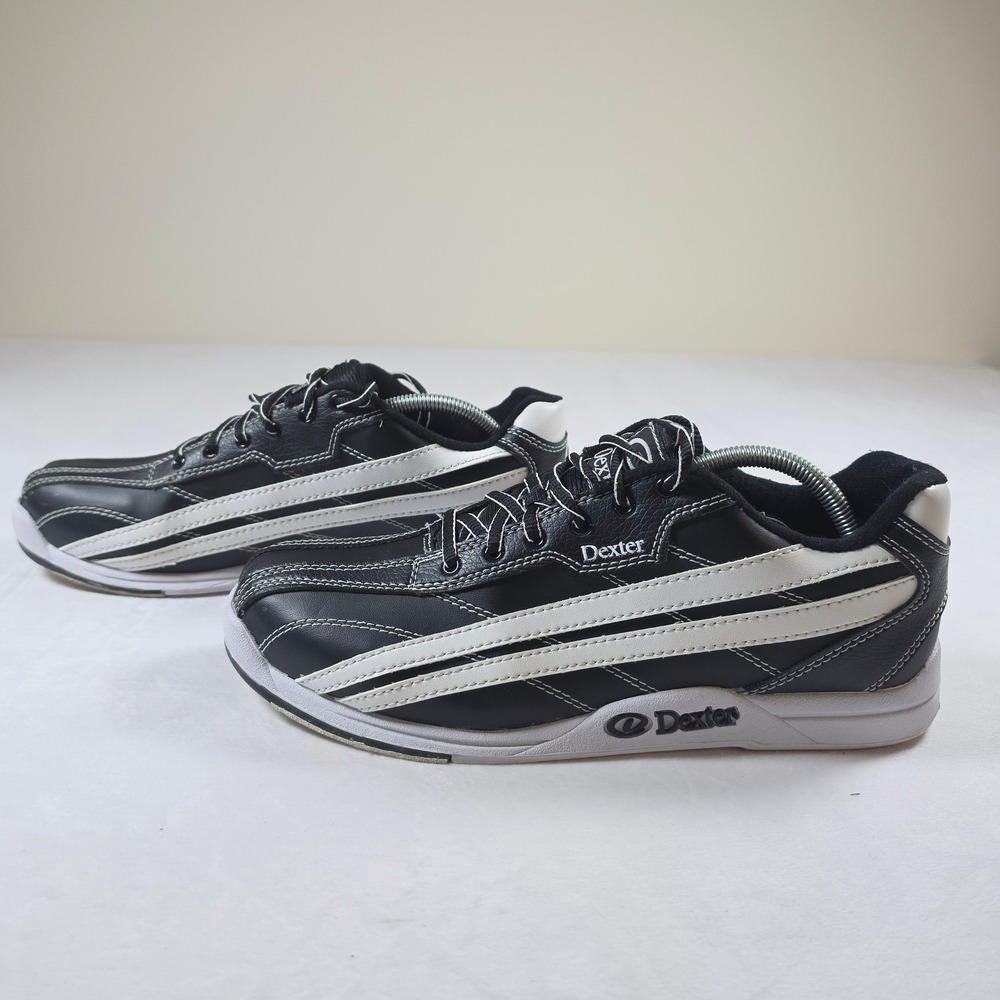 Dexter Jack Mens Bowling Shoes Black White Size 10.5 M B2251 Slide-Rite Outsole